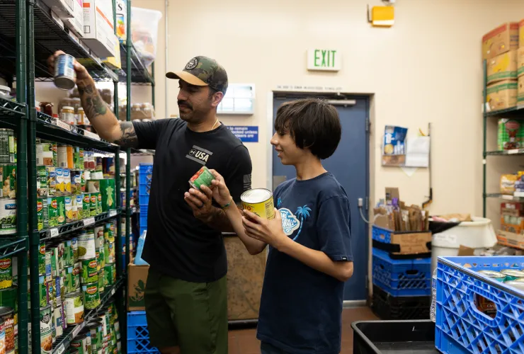 Father & Son in Pantry