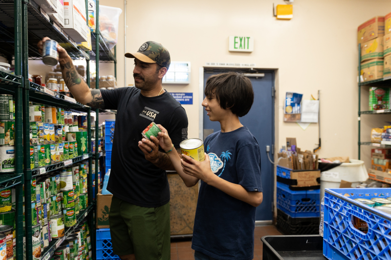 Father & Son in Pantry