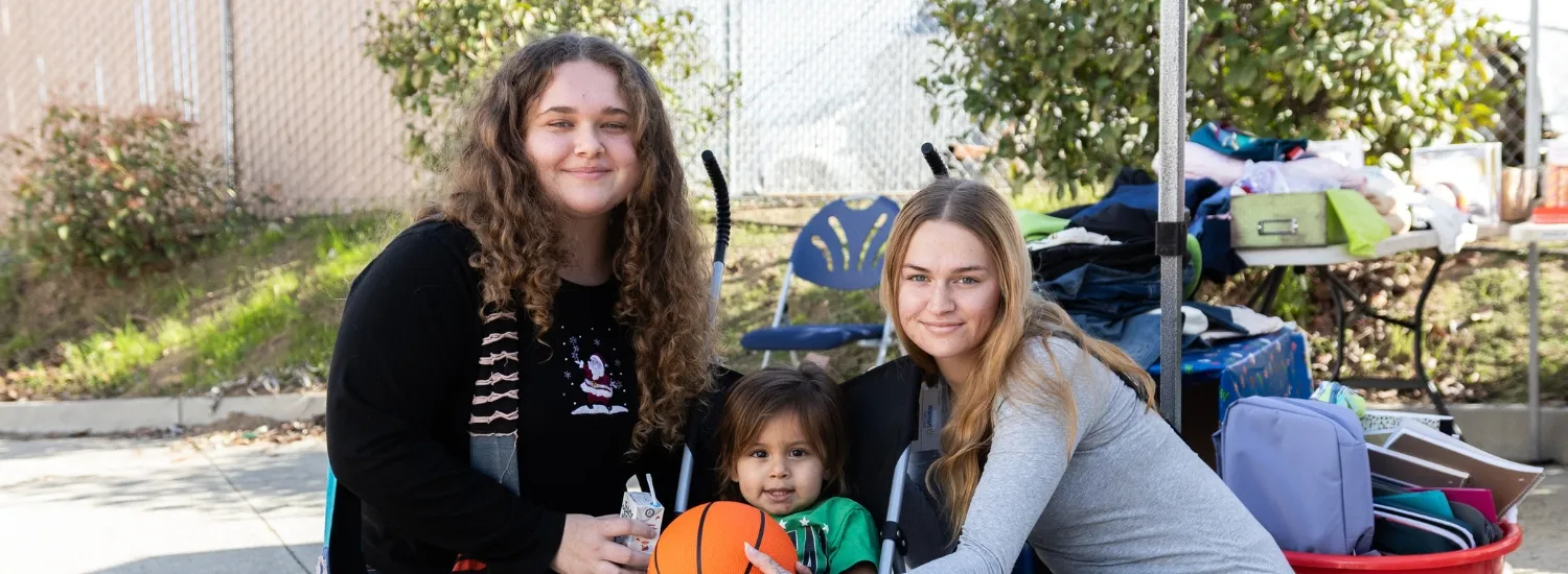 Family with kid