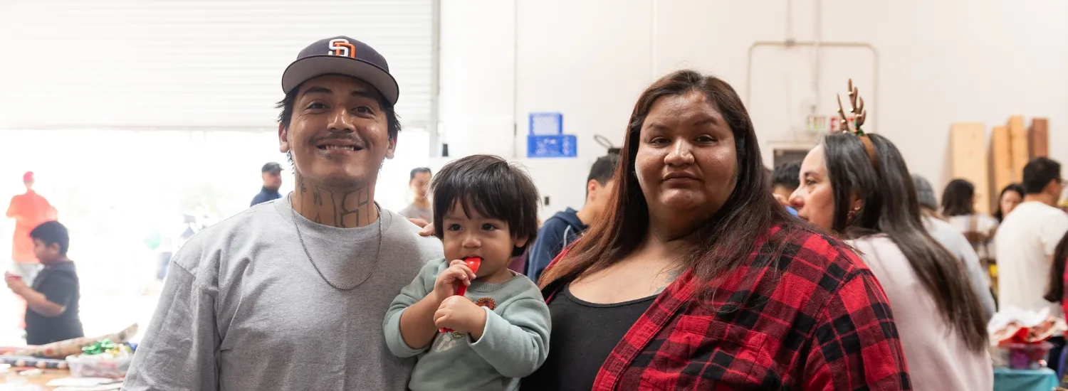 Family with kid