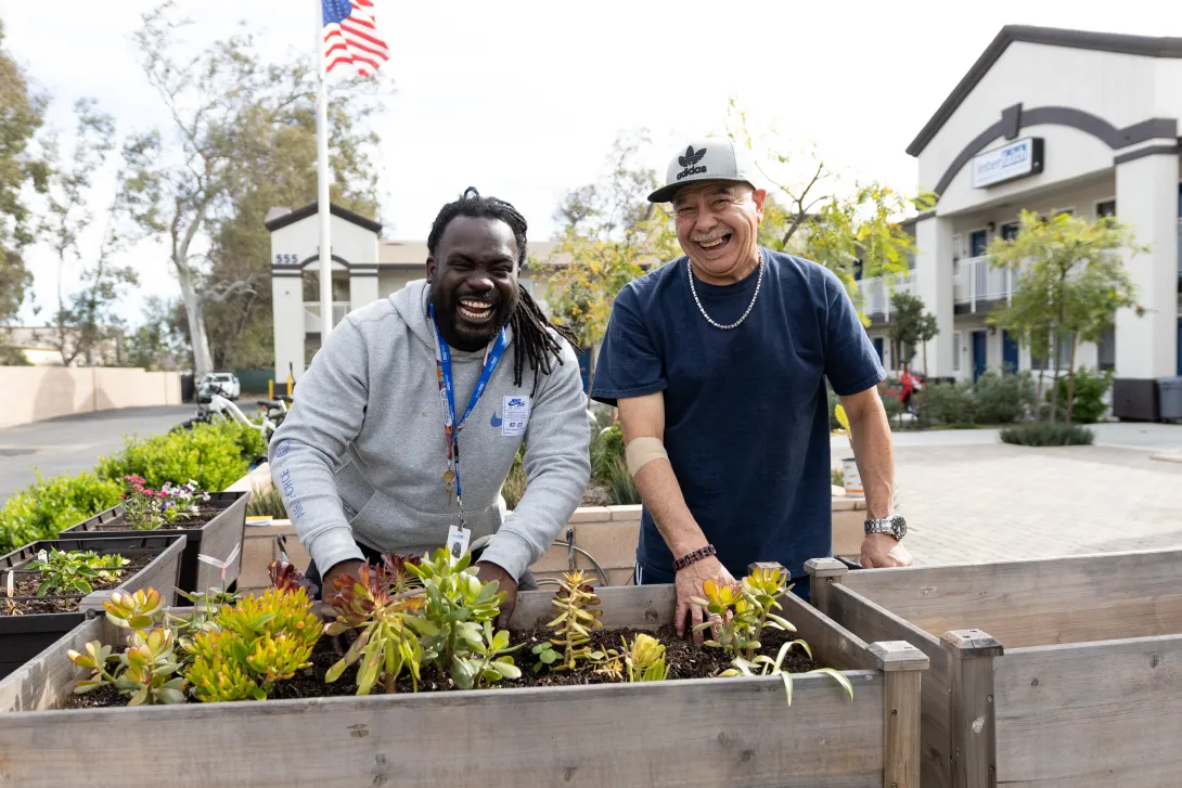 Client & Case Worker Gardening