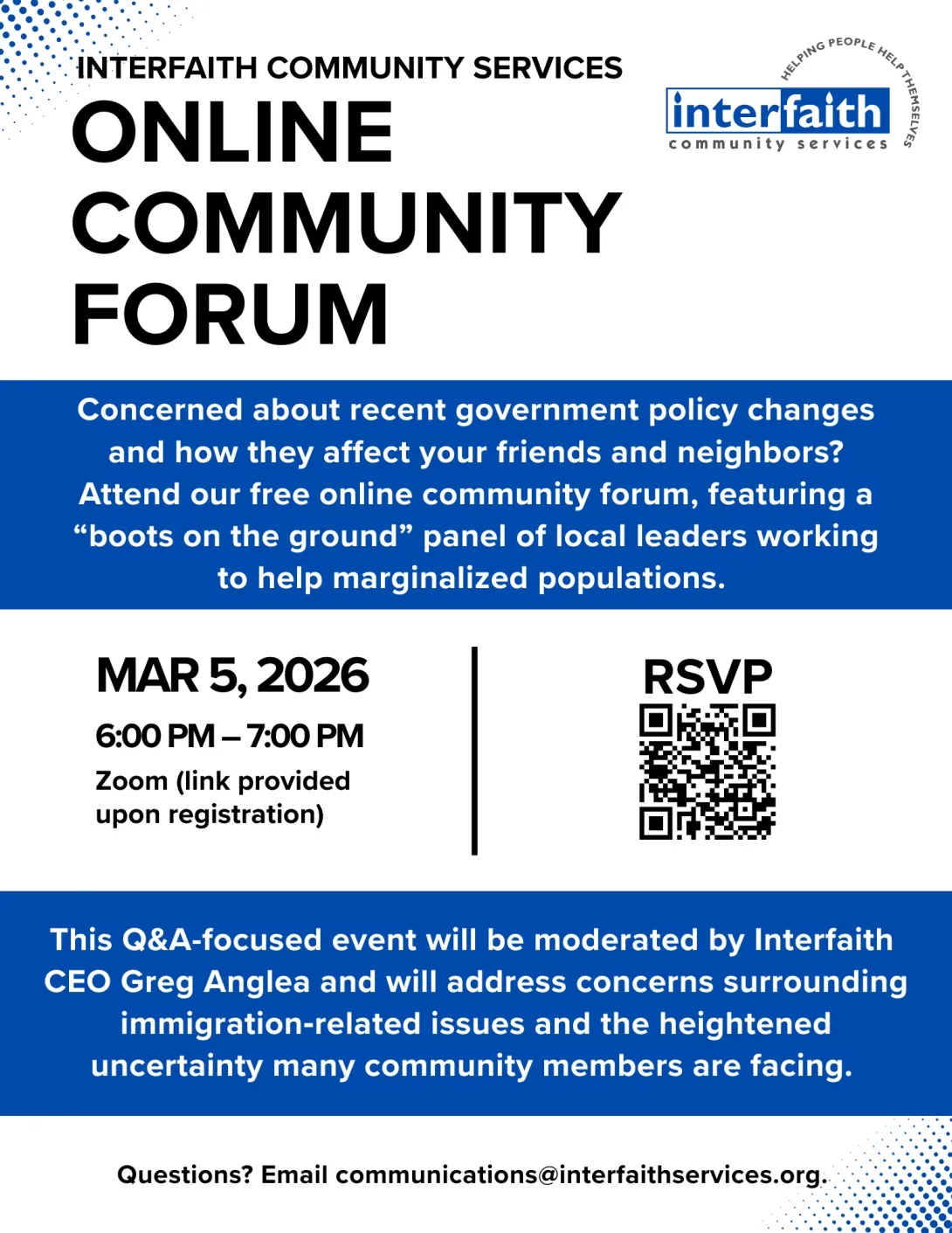 Community Forum Flyer