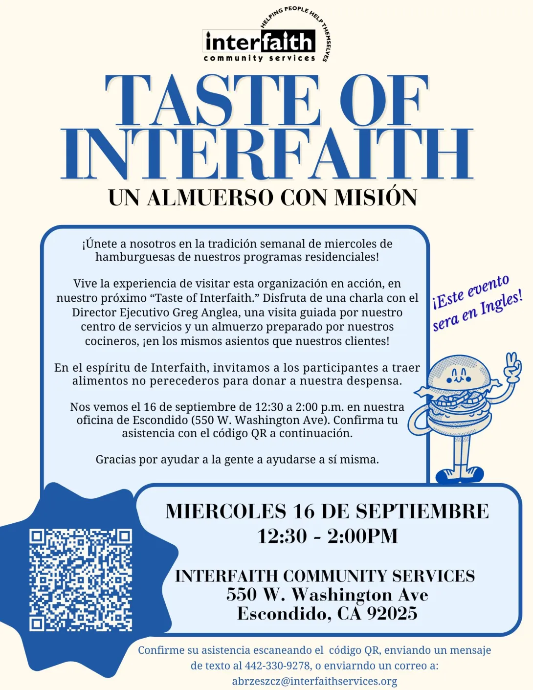 taste of interfaith spanish